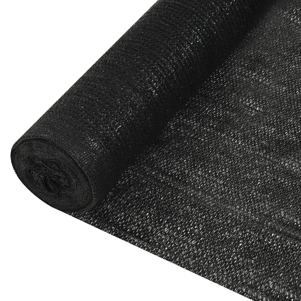 Zaunblende Schwarz 1,2x50 m HDPE 195 g/m²