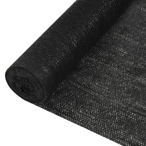 Zaunblende Schwarz 2x50 m HDPE 195 g/m²