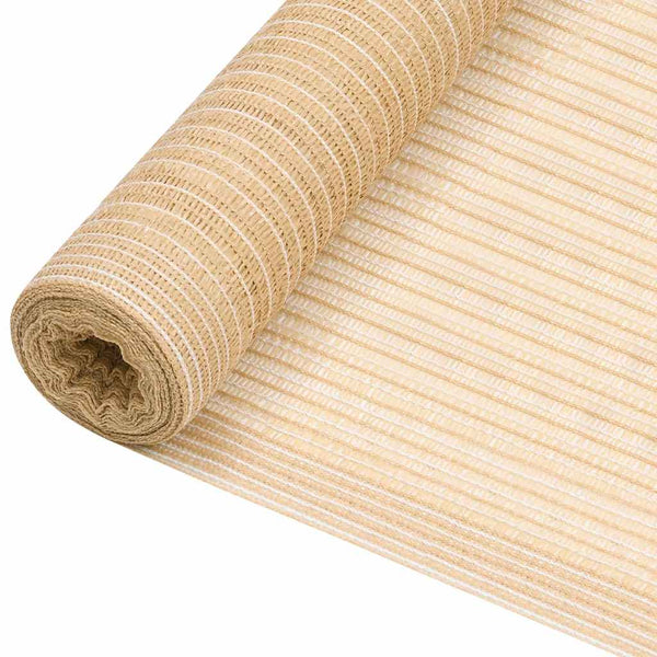 Zaunblende Beige 2x25 m HDPE 195 g/m²