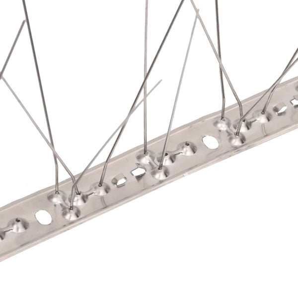 10-tlg. Taubenabwehr Spikes-Set Edelstahl 5 m 5-reihig