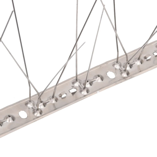 40-tlg. Taubenabwehr Spikes-Set Edelstahl 20 m 5-reihig