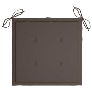 Batavia-Stühle 2 Stk. mit Taupe Kissen Teak Massivholz