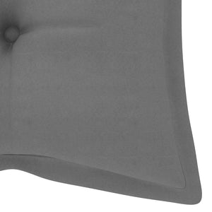 vidaXL Banc de jardin Batavia avec coussin gris 120 cm Bois de teck massif
