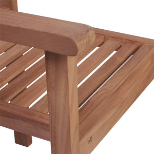 Gartenstühle 4 Stk. mit Cremeweißen Kissen Massivholz Teak