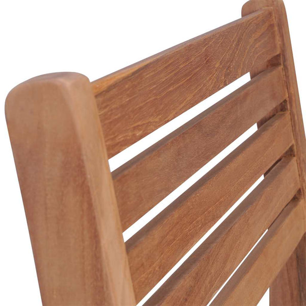Gartenstühle 4 Stk. mit Beigen Kissen Massivholz Teak