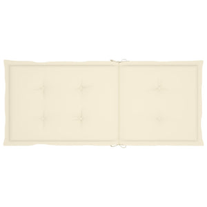 Gartenstühle 2 Stk. mit Creme Kissen Massivholz Teak
