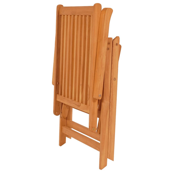 Gartenstühle 2 Stk. Graue Karomuster Kissen Massivholz Teak