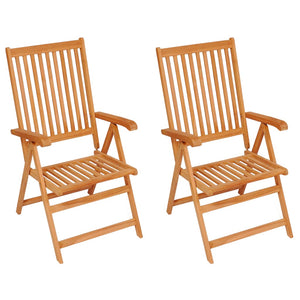 vidaXL Chaises de jardin 2 pcs avec coussins crème en teck massif