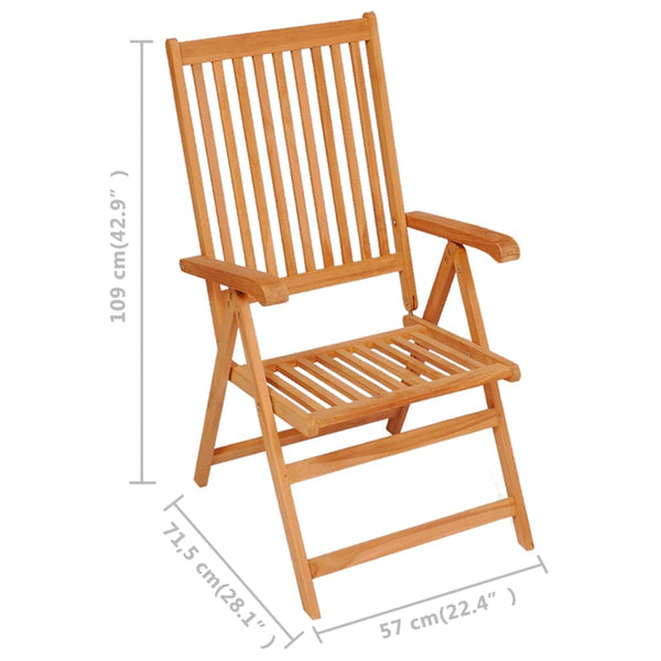 vidaXL Chaises de jardin 2 pcs avec coussins crème en teck massif