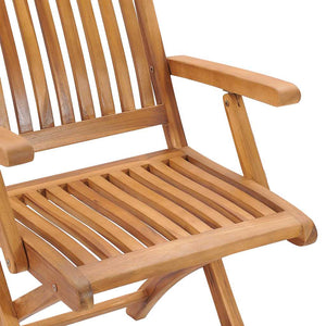 Gartenstühle 2 Stk. mit Königsblauen Kissen Teak Massivholz