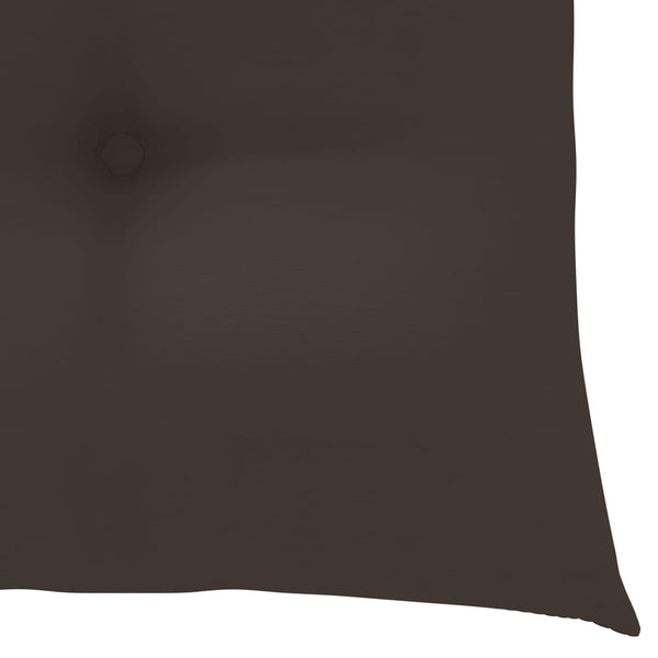 vidaXL Chaises de jardin 2 pcs avec coussins taupe Bois de teck massif