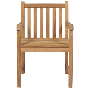 vidaXL Chaises de jardin 2 pcs avec coussins crème en teck massif