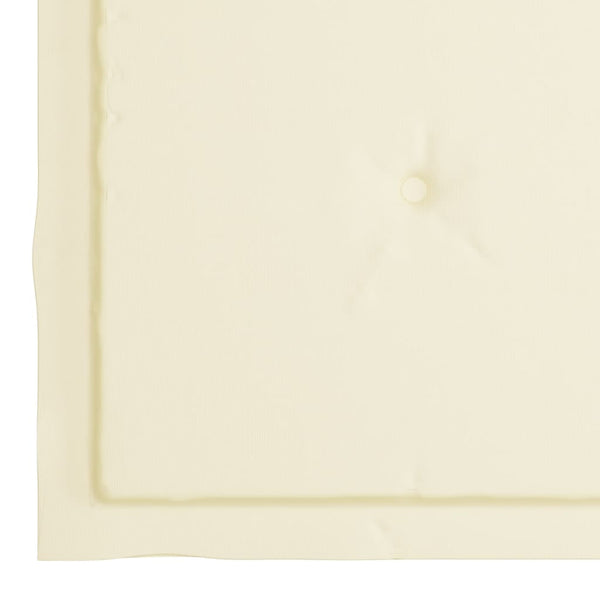 vidaXL Chaises de jardin 2 pcs avec coussins crème en teck massif