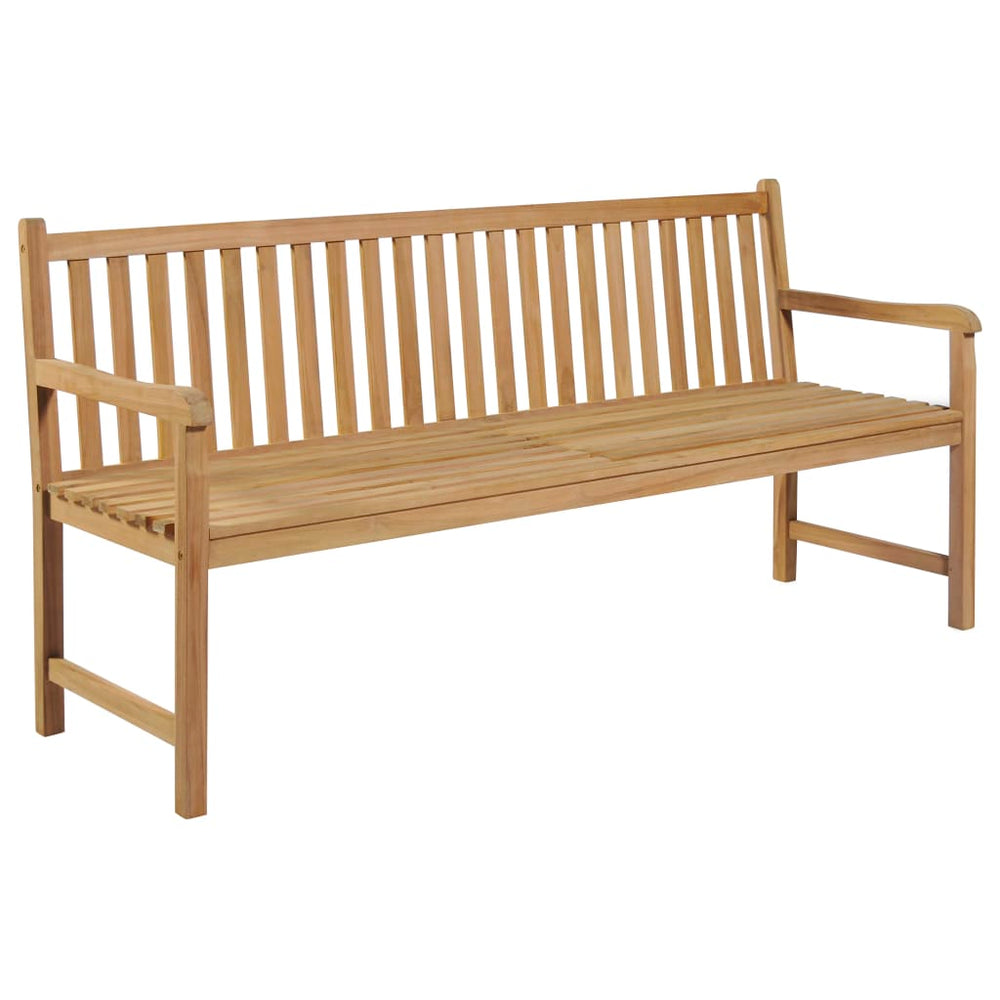 Gartenbank mit Anthrazit Auflage 175 cm Massivholz Teak