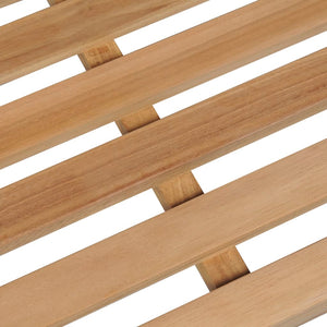 Gartenbank mit Roter Auflage 175 cm Massivholz Teak