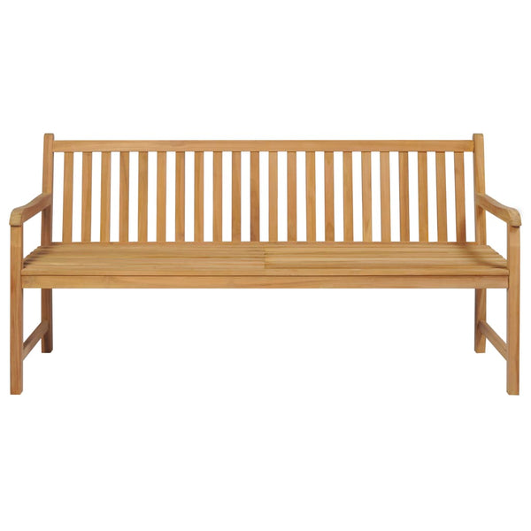 Gartenbank mit Königsblauer Auflage 175 cm Massivholz Teak