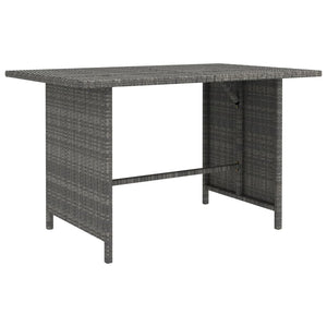 8-tlg. Garten-Lounge-Set mit Kissen Poly Rattan Grau