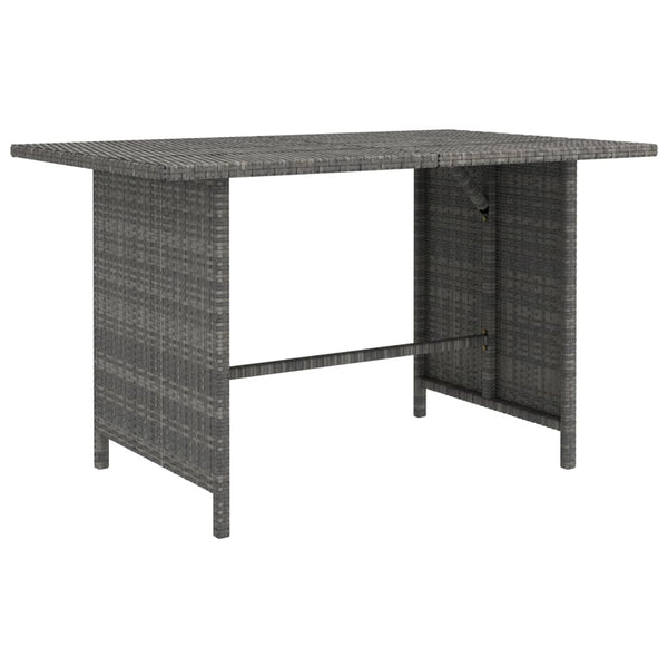 8-tlg. Garten-Lounge-Set mit Kissen Poly Rattan Grau