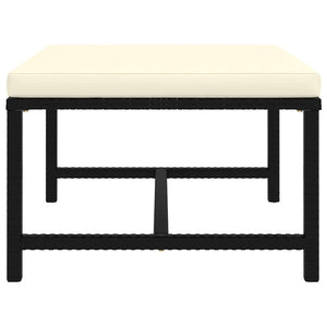 8-tlg. Garten-Lounge-Set mit Kissen Poly Rattan Schwarz