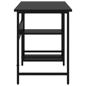 Computertisch Schwarz 105x50x72 cm MDF und Metall