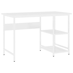 Computertisch Weiß 105x50x72 cm MDF und Metall
