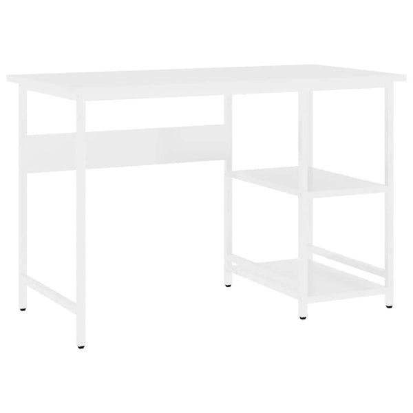 Computertisch Weiß 105x50x72 cm MDF und Metall