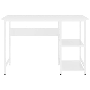 Computertisch Weiß 105x50x72 cm MDF und Metall