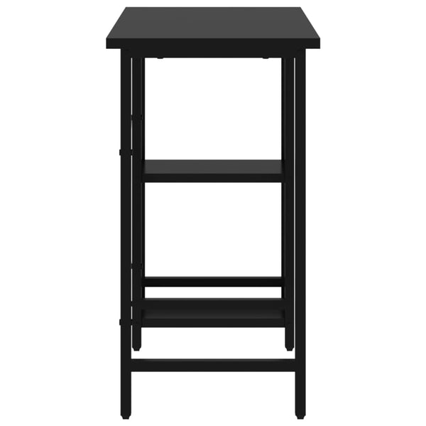 Computertisch Schwarz 80x40x72 cm MDF und Metall