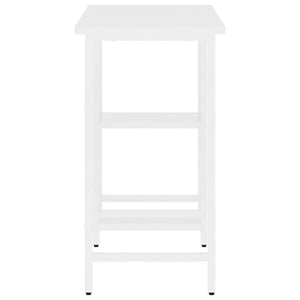 Computertisch Weiß 80x40x72 cm MDF und Metall