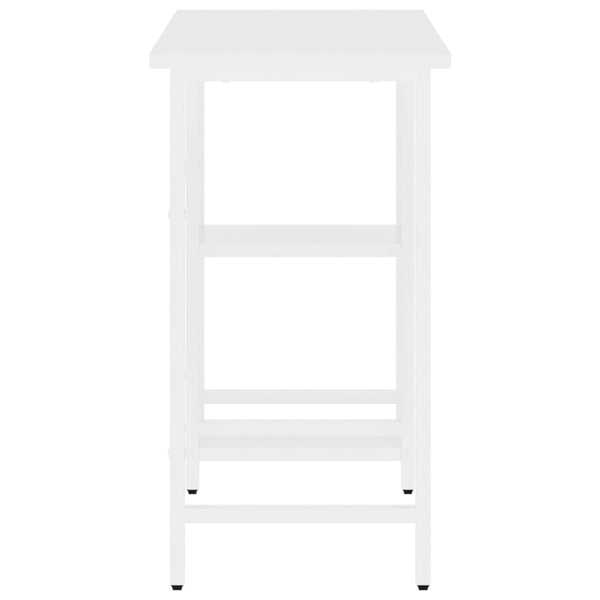 Computertisch Weiß 80x40x72 cm MDF und Metall