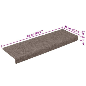 Selbstklebende Stufenmatten Beige 15 Stk.