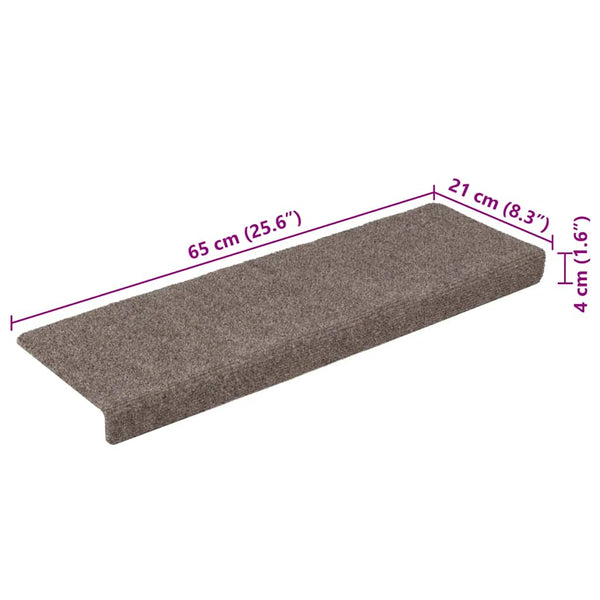 Selbstklebende Stufenmatten Beige 15 Stk.