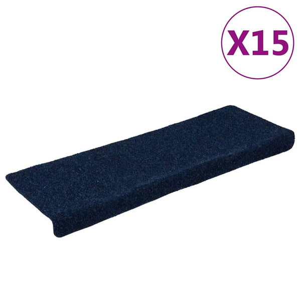 Selbstklebende Stufenmatten Marineblau 15er Set