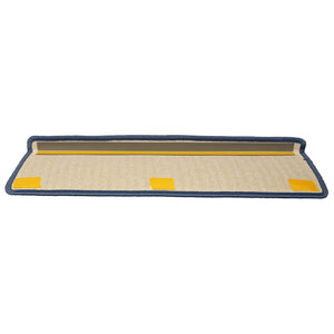 Treppenmatten Hellgrau und Blau 15er Set