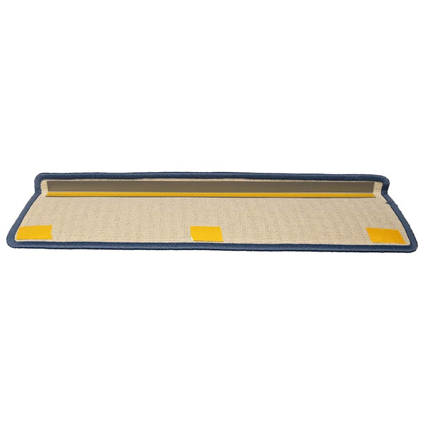 Treppenmatten Hellgrau und Blau 15er Set