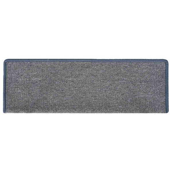 Treppenmatten Hellgrau und Blau 15er Set