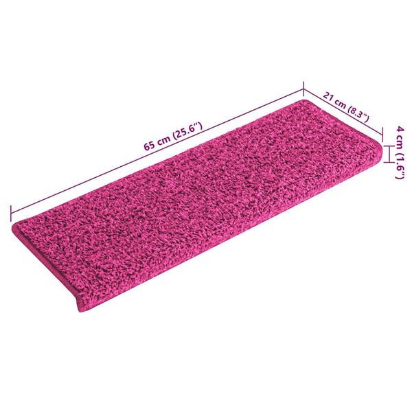 Rosa Stufenmatten 65x21cm, 15er Set