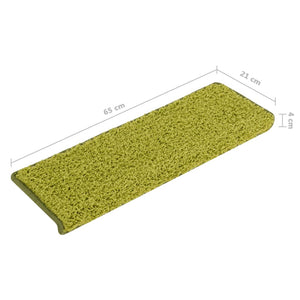 Grüne Treppenmatten 65x21cm, 15er Set
