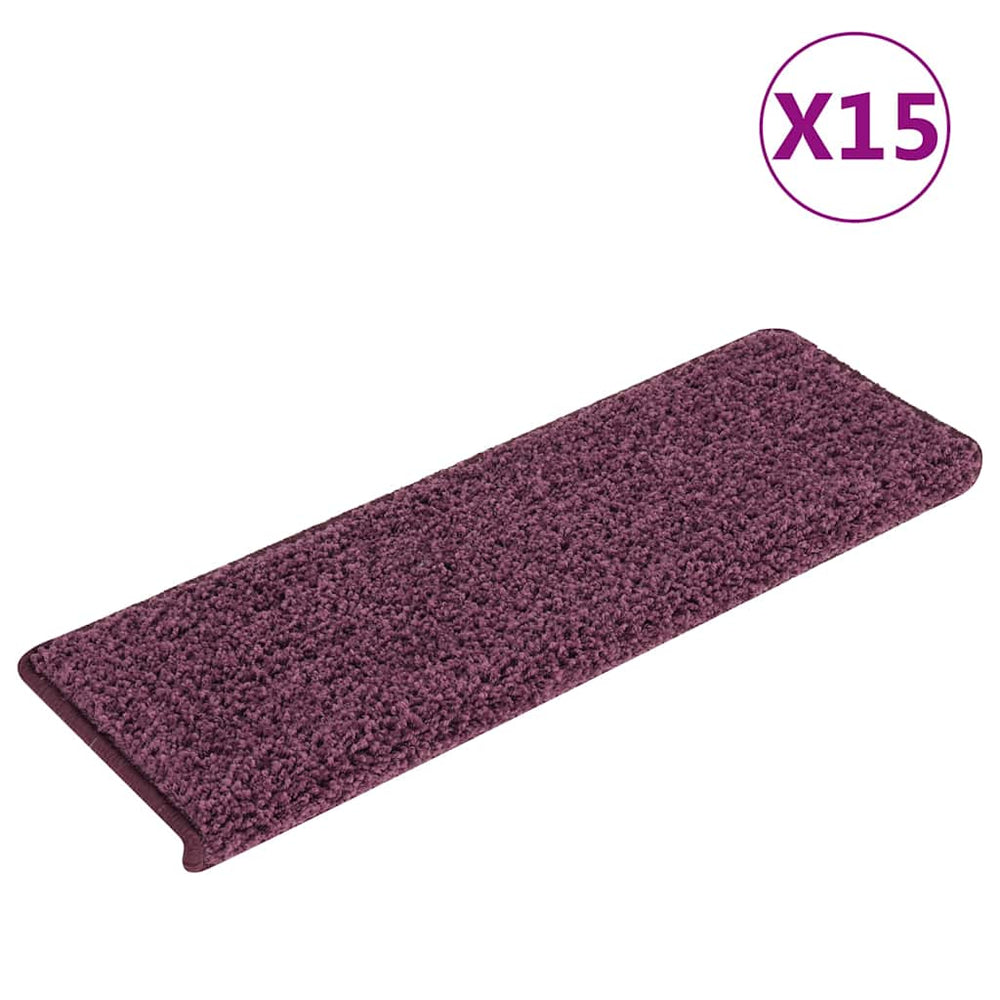 Dunkelviolette Stufenmatten 15er Set 65x21cm
