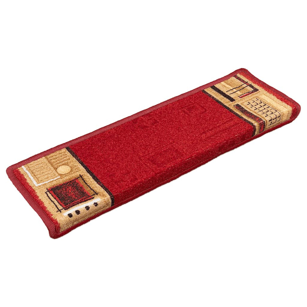 Selbstklebende Treppenmatten Rot, 15er Set