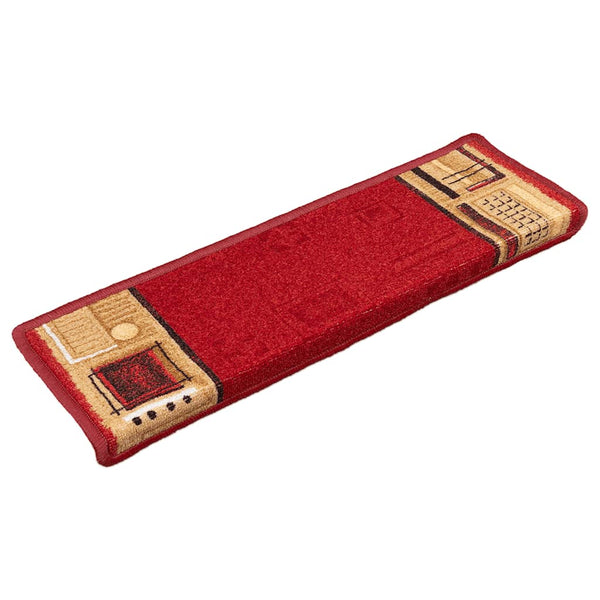 Selbstklebende Treppenmatten Rot, 15er Set