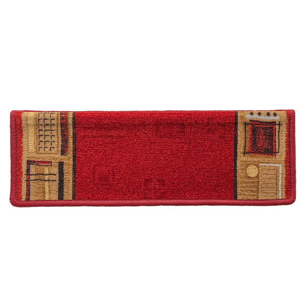 Selbstklebende Treppenmatten Rot, 15er Set