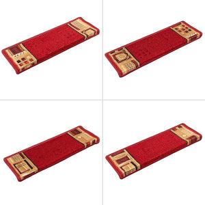 Selbstklebende Treppenmatten Rot, 15er Set