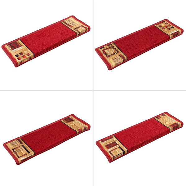 Selbstklebende Treppenmatten Rot, 15er Set