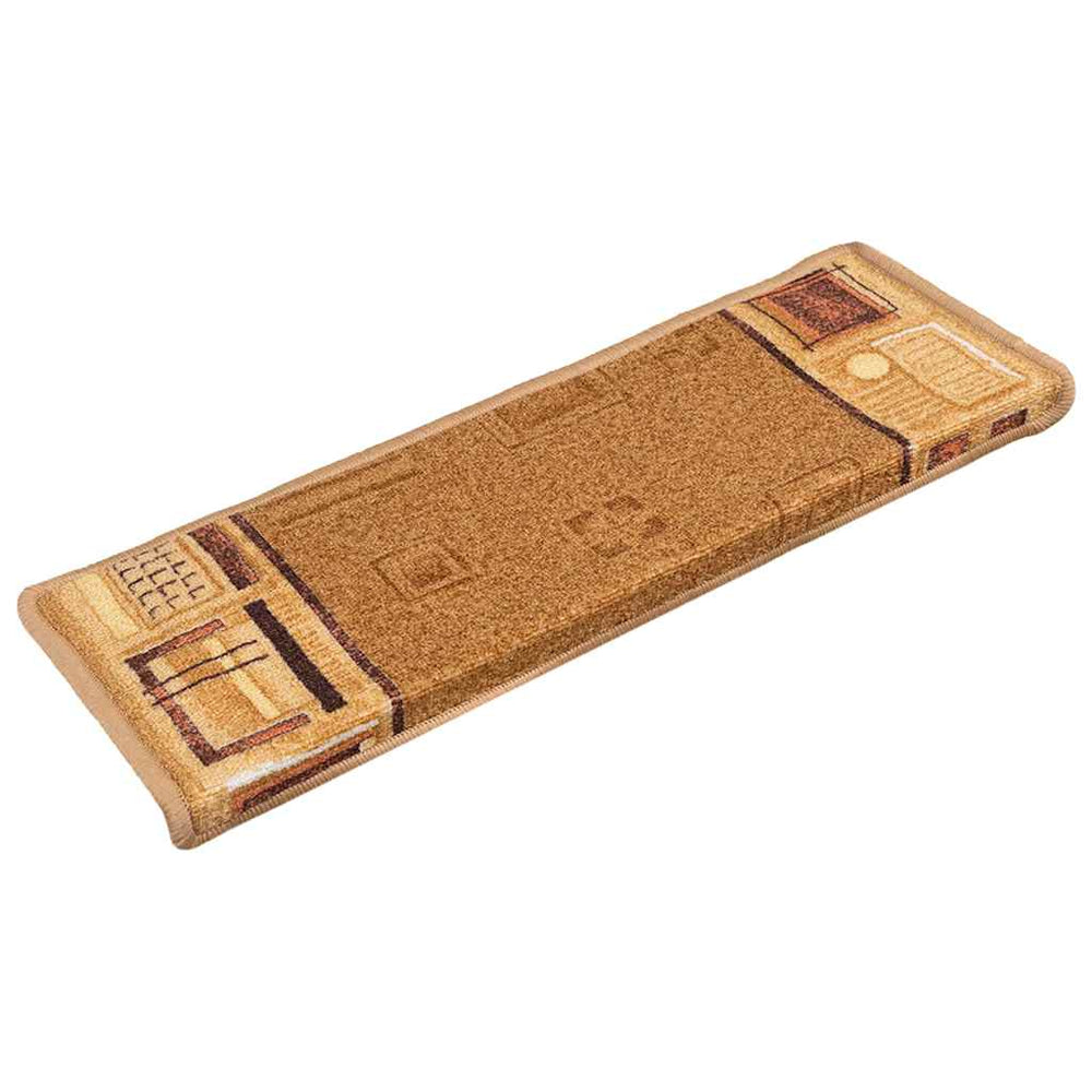 Selbstklebende Treppenmatten Beige, 15er Set