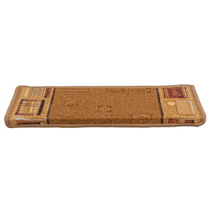 Selbstklebende Treppenmatten Beige, 15er Set