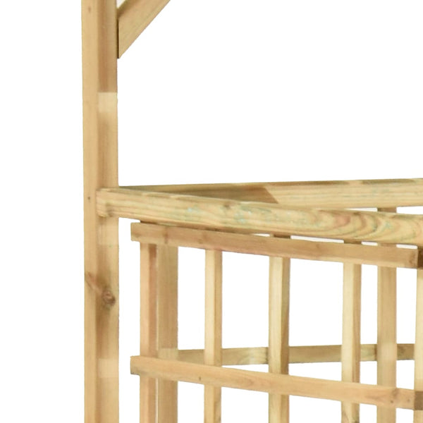 Pergola für 2 Mülltonnen Kiefernholz Imprägniert