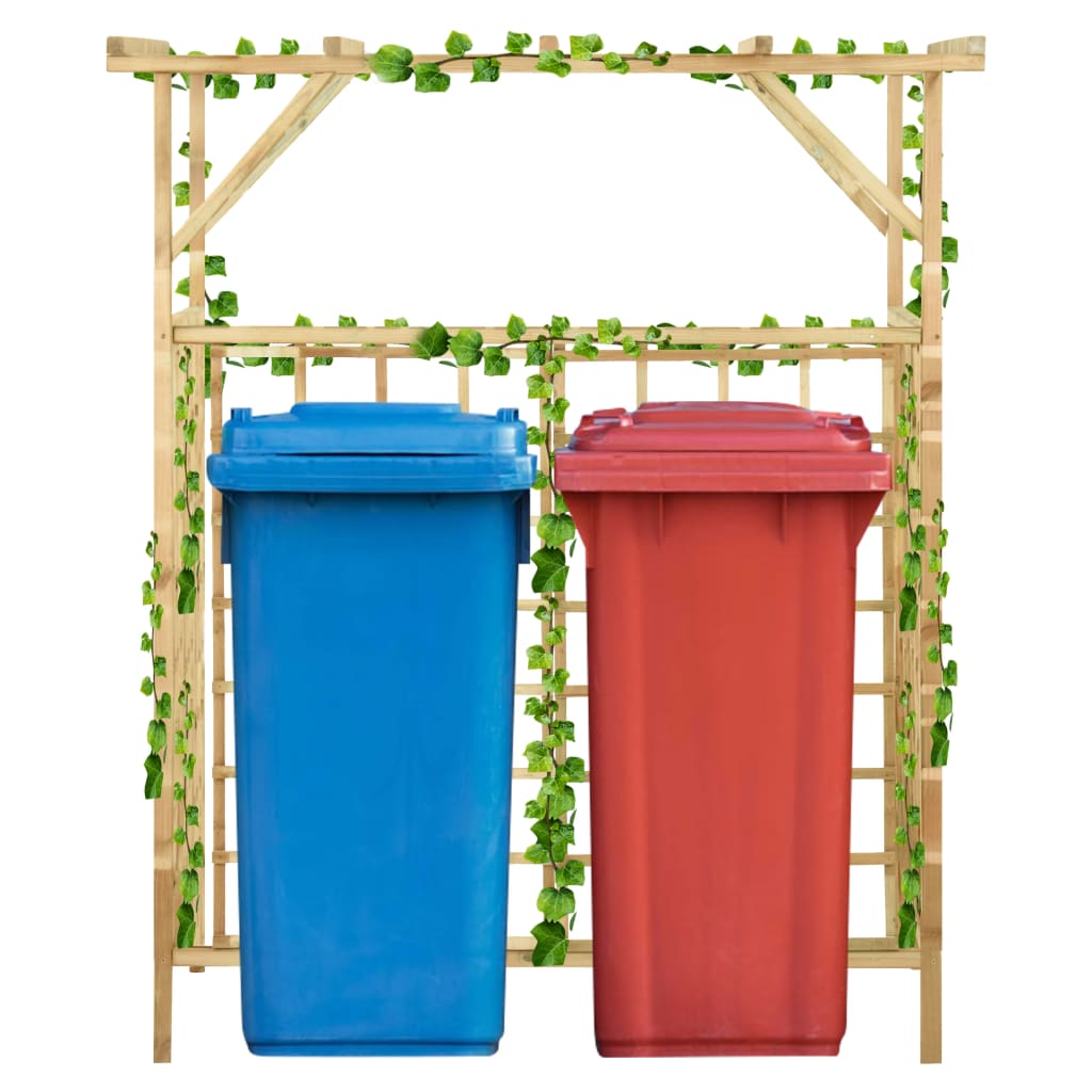 Pergola für 2 Mülltonnen Kiefernholz Imprägniert