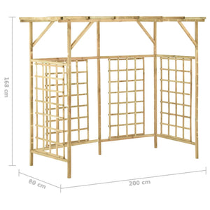 Pergola für 3 Mülltonnen Kiefernholz Imprägniert