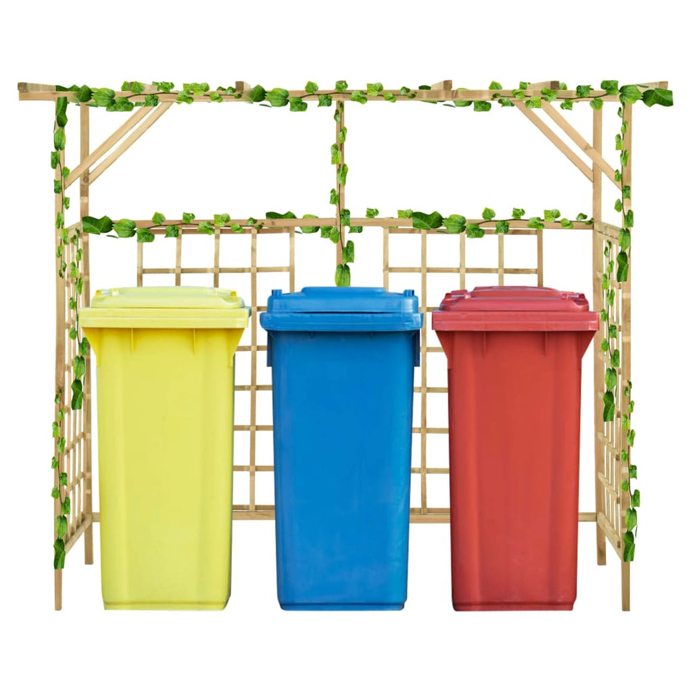 Pergola für 3 Mülltonnen Kiefernholz Imprägniert